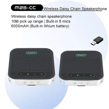 Pembesar Suara Bilik Persidangan USB Rantaian Daisy Tanpa Wayar Mikrofon Persidangan Video