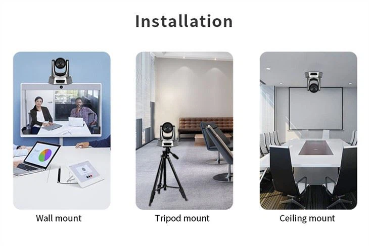 Fixed Focus 4mm Lens USB 2.0 Interface 1080P Full HD Video Conference Camera